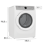 Frigidaire secadora carga frontal gas premium care blanca 21 Kg FDGX22E4EW