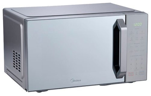 Midea microondas 1.1pc puerta acabado espejo gabinete gris con grill MMDXG11S2MG
