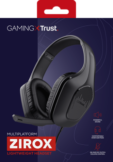 Trust audifonos alambricos gamer color negro - 24990